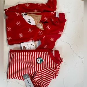 Christmas footies BNWT 0-3